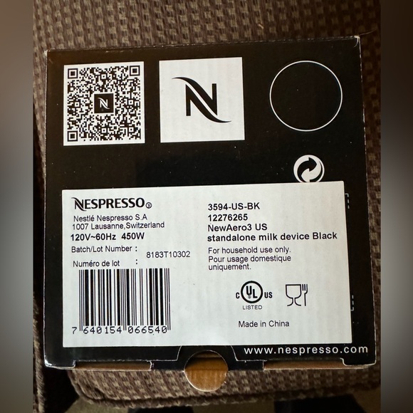 Brand New, Nespresso Aeroccino 3 Milk Frother Black 3194 - Picture 4 of 10